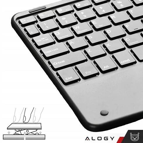 Bezdrátová klávesnice Bluetooth touchpad USB-C tichá slim Černá Alogy Vhodné pro model uniwersalna