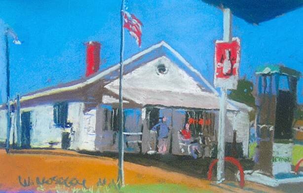 Country stores like Ebony General captured in this painting by Bill Moseley still serve as important pillars of the community.