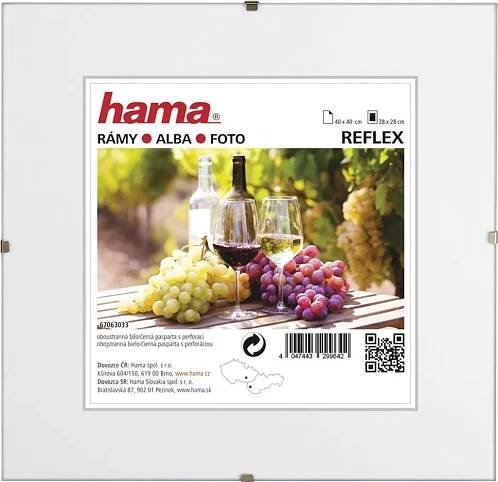 Obrázek produktu pro 40x40 | Hama Euroklip clip-Fix, normání sklo
