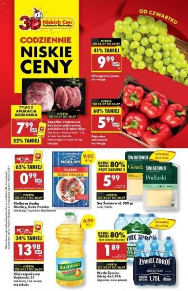 Biedronka gazetka promocyjna 24.07.2025 - "W tym tygodniu" - Numer strony 1
