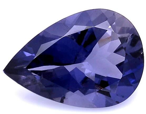 Iolite Pear Faceted 13X9 mm 3.26 Carats GSCIO015