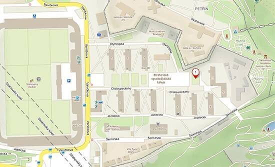 Strahov mapa