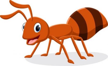 Vektorové ilustrace karikatury roztomilý mravenec izolovaný na bílém — Ilustrace
