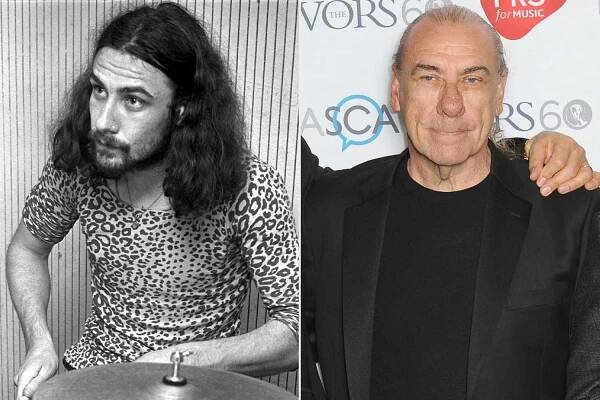 Bill Ward of Black Sabbath at Regents Sounds on June 17, 1970 ; Bill Ward attends the Ivor Novello Awards on May 21, 2015, in London.