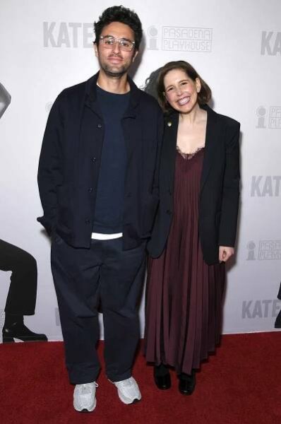 Alex Richanbach (L) and Vanessa Bayer attend the opening night performance of "KATE" 