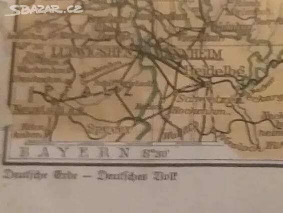 Stará německá mapa