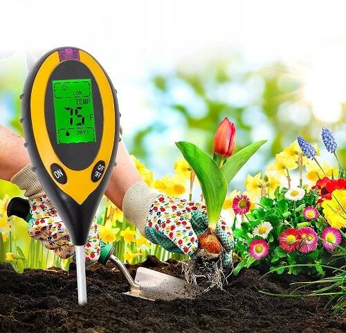 TESTER PŮDY ZAHRADNICKÝ PH-METR S FUNKCÍ MĚŘENÍ TEPLOTY za 142.00CZK - Allegro