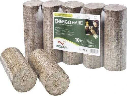 BIOMAC ENERGO HARD dřevěné brikety 10 Kg