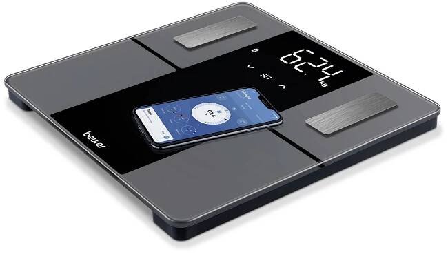 Beurer BF 500 váha s diagnostikou tělesných parametrů digitální Max. váživost=180 kg černá s Bluetooth : Půhy.cz