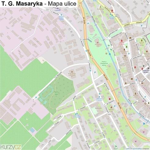 T. G. Masaryka - mapy | Kurzy.cz
