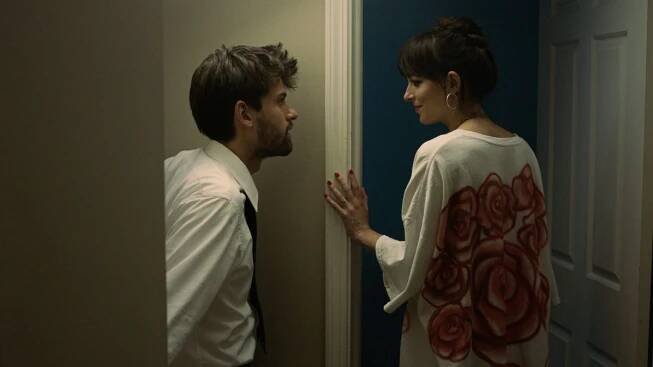 Cooper Raiff and Dakota Johnson star in Cha Cha Real Smooth on Apple TV Plus