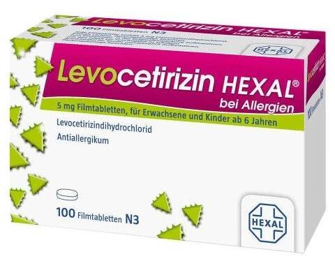 LEVOCETIRIZIN HEXAL bei Allergien 5 mg Filmtabl.