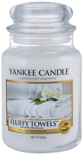 Yankee Candle Aromatická svíčka Classic velký Fluffy Towels 623 g unisex - - Megaknihy.cz