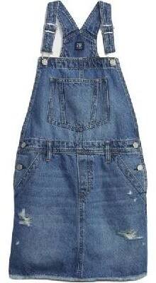 GAP dětská džínová sukně s laclem overal denim skirtall modrá