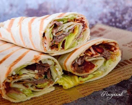 wrap tortila s trhaným mäsom