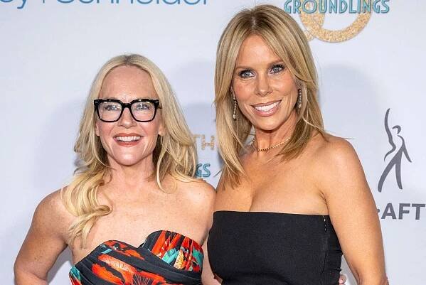 Rachael Harris (L) and Cheryl Hines attend The Groundlings' 50th Anniversary Party