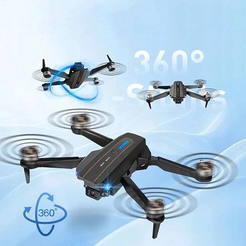 DRON S DVOJITOU KAMEROU 1080P WIFI INTELIGENTNÍ VYHÝBÁNÍ SE PŘEKÁŽKÁM 3 BATERIE Obsahuje baterie ano