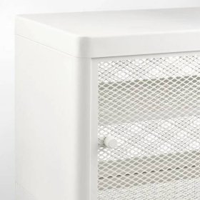 MACKAPÄR Úložná lavice s posuvnými dvířky - bílá 100x37 cm