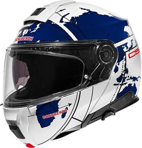 Výklopná přilba SCHUBERTH C5 Globe bílá/modrá