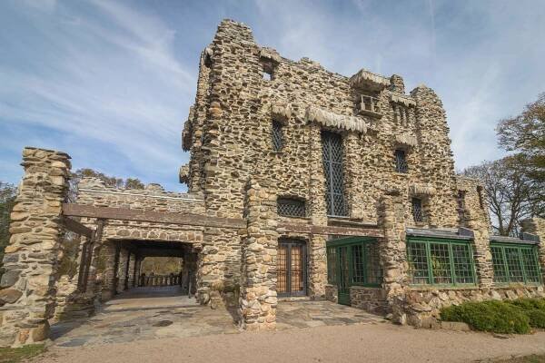 Front view of Gillette Castle
