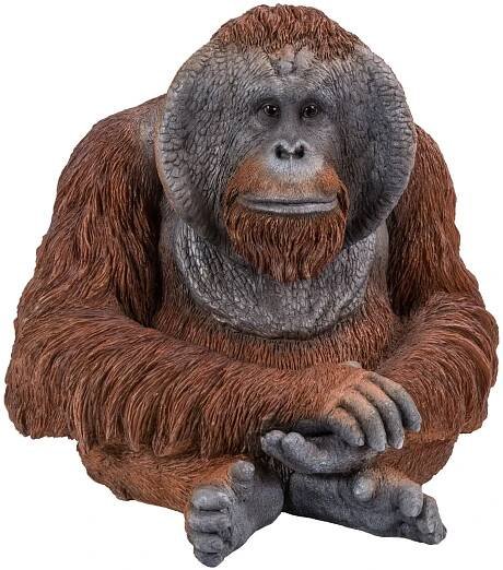 13" Brown and Black Orangutan Sitting Figurine in 2025 | Orangutan, Garden statues, Statue