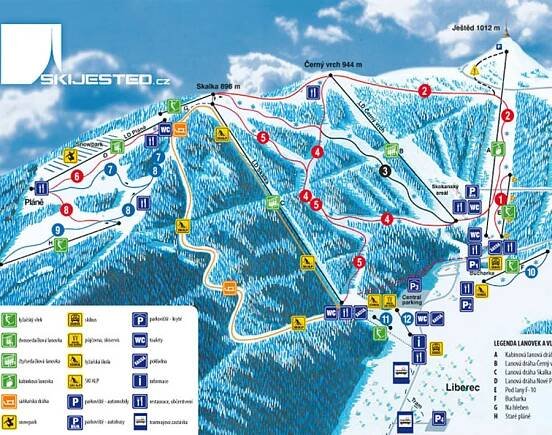 Ski areál Ještěd, lyžování Liberec - Hotel-Pension.cz