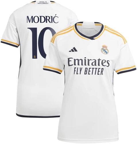 Real Madrid adidas Home Shirt 2023-24 - Womens with Modric 10 printing