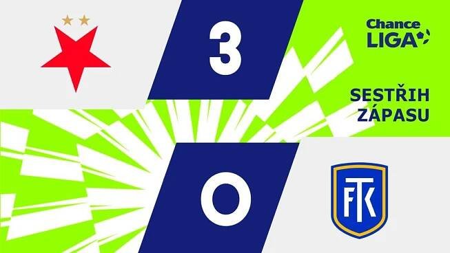 SESTŘIH: Slavia - Teplice 3:0. Velká převaha Pražanů, hosté dohrávali v desíti
