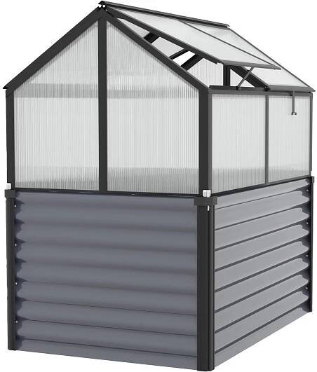 Vitavia Vyvýšený záhon s pařeništěm Gamma HKP 4mm černá 89 x 127 x 135 cm