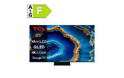 TCL 85C805 TV SMART Google TV QLED/215cm/4K UHD/4000 PPI/144Hz/Mini LED/HDR10+/Dolby Vision/Atmos/DVB-T2/S2/C/VESA