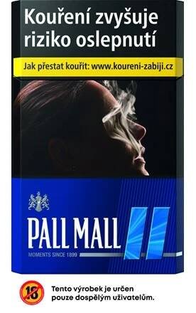 PALL MALL Blue king size tvrdé bal. 10 krab. 20 ks kolek R KC 158 Kč VO cena - Cigarety, Tabák, Nápoje, tabák