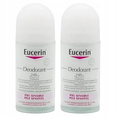 2x Eucerin Pro citlivou pleť roll-on 24hodinový deodorant 50 ml