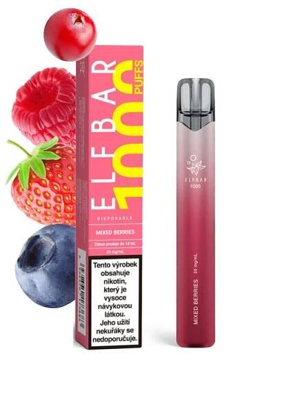 Elf Bar 1000 elektronická cigareta 20mg Mixed Berries