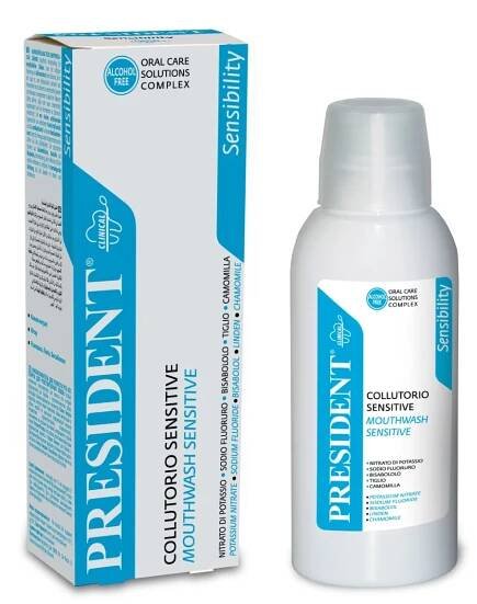 President Sensitive ústní voda bez alkoholu 200 ml