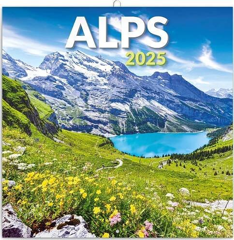 Notique Nástěnný poznámkový kalendář Alpy 2025