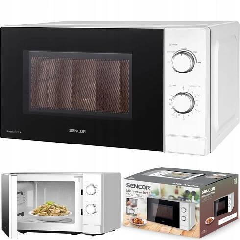 *ŠIKOVNÁ DESIGNOVÁ MIKROVLNKA SENCOR SMW 1718WH - VELMI VÝHODNÁ KOUPĚ* - Elektro
