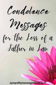 condolence messages for loss of father in law pinterest