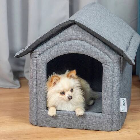 Petsona PET-BD-Z/01 šedá L Pelíšek pěnový domeček BUDA pro PSA Kód výrobce 5905054843847