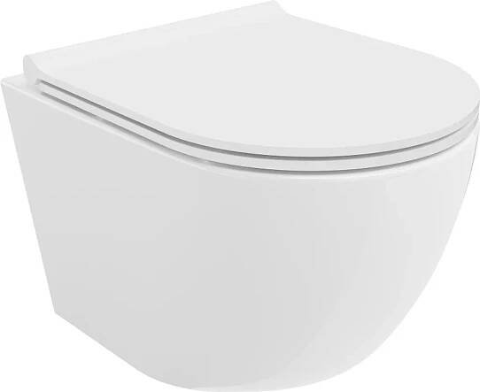 Mexen Lena WC mísa Rimless s pomalu padající deskou slim, duroplast, Bílá - 30220500