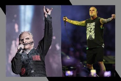 Slipknot frontman Corey Taylor (L) and Pantera lead singer Phil Anselmo are headlining the 2024 Sonic Temple Festival.