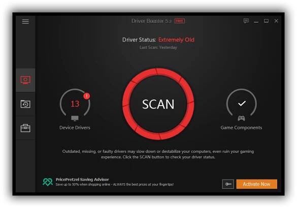 iobit driver booster scan