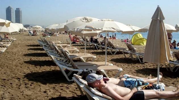 Barcelona, městská pláž San Sebastia