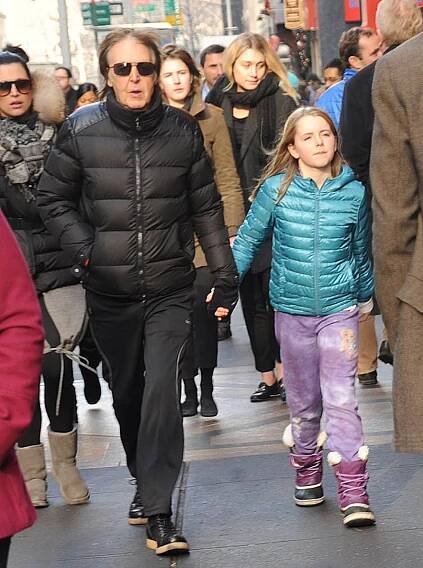 Musician Sir Paul McCartney and his daughter, Beatrice McCartney