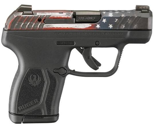 Pistole samonabíjecí RUGER LCP MAX Americká vlajka, ráže:.380 AUTO