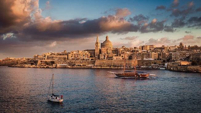 Sailboats at Valletta