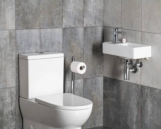 Sapho MINOS keramické umývátko 40x22cm, baterie vlevo, bílá 4759
