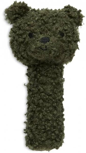 Jollein rattle teddy bear in leaf green