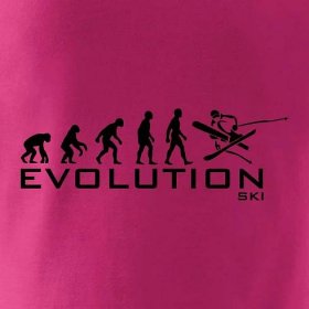 Evoluce lyžování - Klasické pánské triko | MyShirt.cz