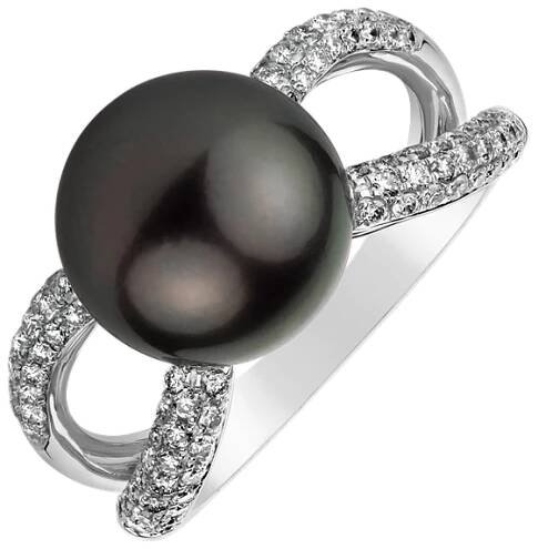 Prsten s perlou a diamanty Neptunian Shore
