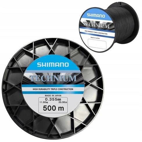 Vlasec Shimano Technium Černý 0,355 mm 11,50 kg 1000 m Black Gray Grey